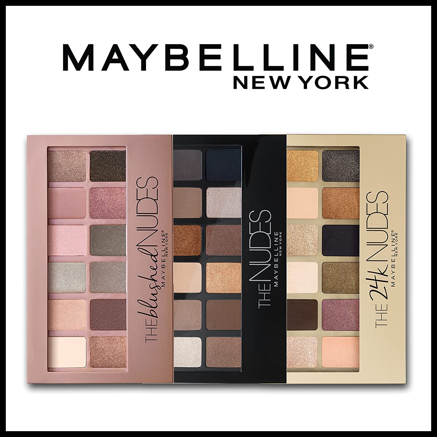 Maybelline The Blushed Nudes Eyeshadow Palette, Includes 12 Pigmented Shades and 2 Double Ended Eye Makeup Applicators, 1 Count - Image 6